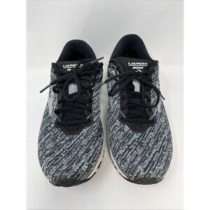 Brooks Launch 5 Blue Black Gray Knit Running Shoe Womens 9.5 M 1202661B039